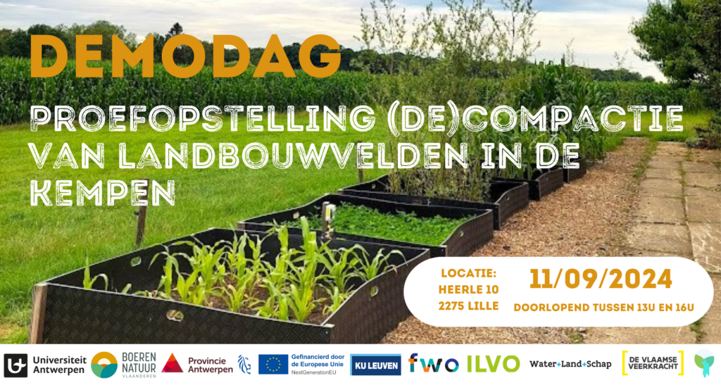 Demodag: Proefopstelling (de)compactie van landbouwvelden in de Kempen